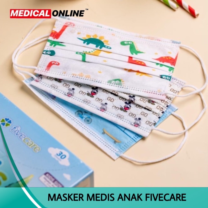 MASKER FIVECARE KIDS MASKER ANAK MASKER MEDIS MEDICALONLINE MEDICAL ONLINE