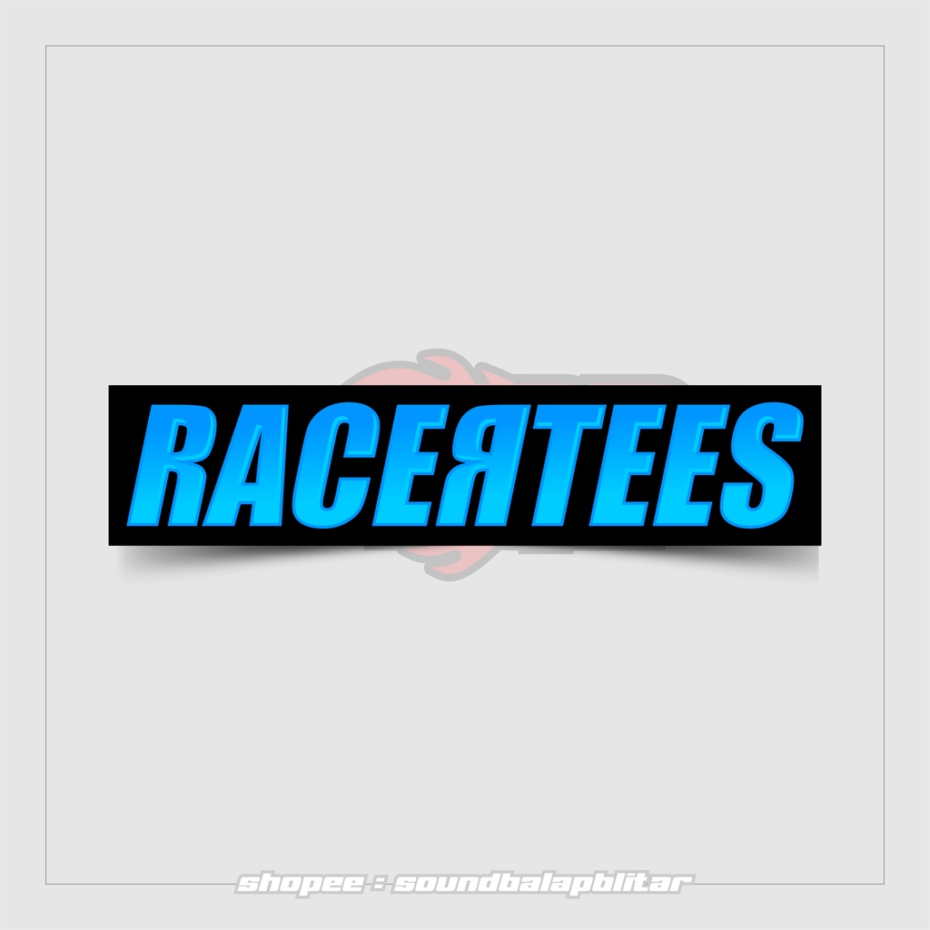 Stiker Motor Racing Vynil Anti Air Racertees Biru- Soundbalapblitar