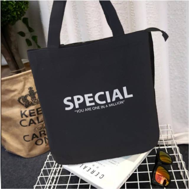 Tote Bag Pria/Wanita Kanvas Trendy pakai Resleting Besar Kanvas Blacu Tebal Tote Tas Wanita Kapasitas Besar Belanja Sederhana Bahu Tas Warna Solid Tas Dapat Digunakan Kembali Designer ToteBag Naga