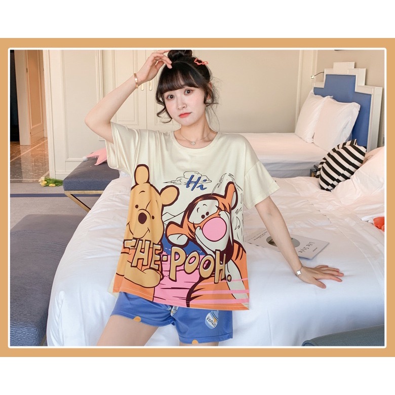 BAJU TIDUR PIYAMA SETELAN HOTPANT HP OVERSIZED IMPORT