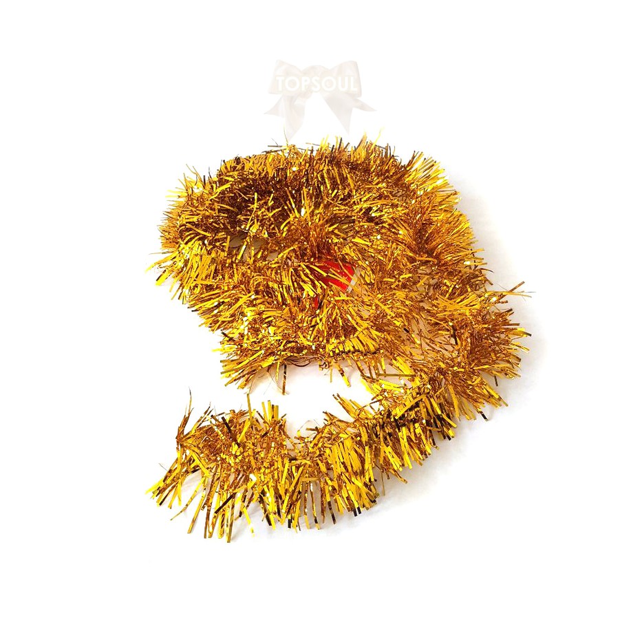 Slinger - GOLD / Tinsel / Rumbai / Hiasan Pohon Natal Pesta Dekor Emas
