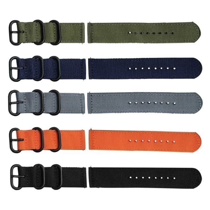 Tali Jam 22mm Watch Strap Suunto 9 Peak / Pro - Nylon Stitching 3 Buckle Quick Release