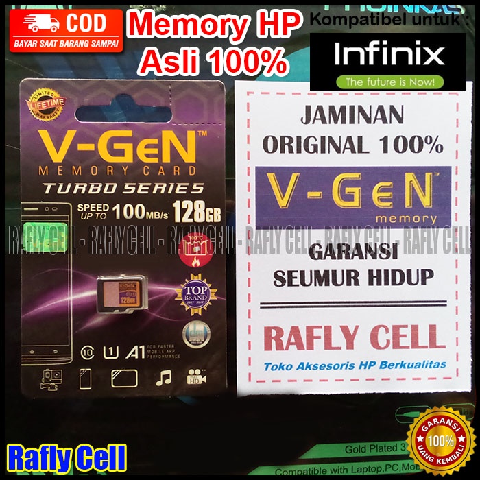 Memori Vgen Original FOR HP INFINIX HOT 12 12I 11 11S 10 9 8 SMART 6 5 4 HD PLUS PLAY PRO NFC NOTE N