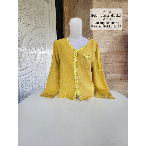 Preloved Atasan Wanita D#020 Warna Kuning Mustard