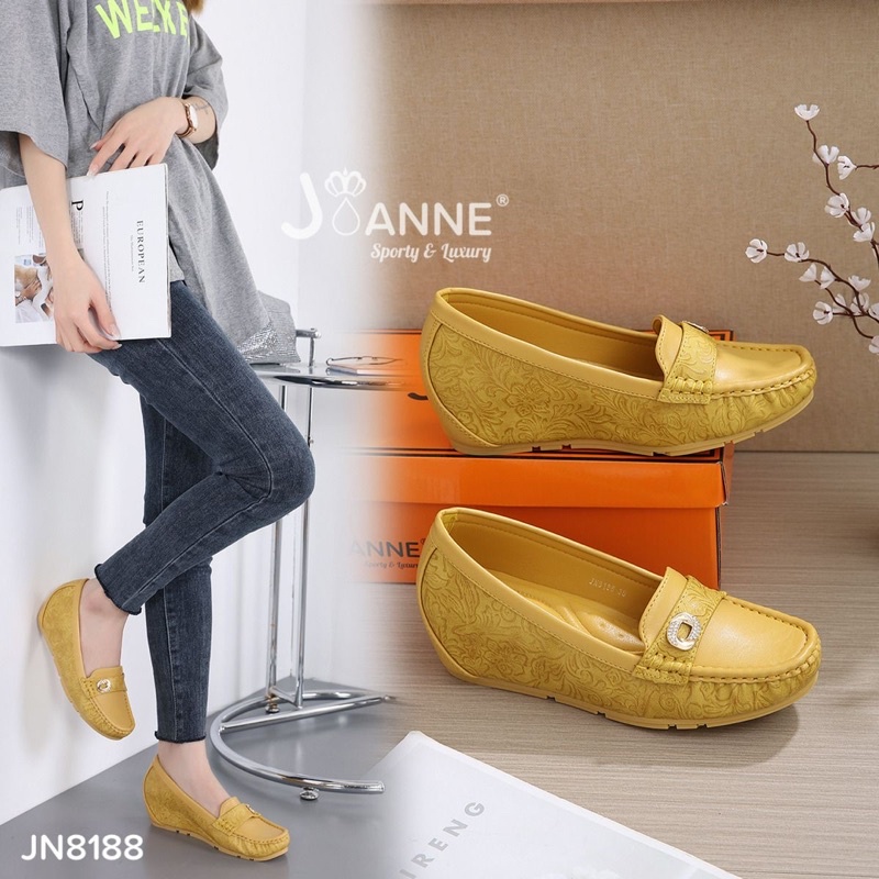 JOANNE Sepatu Wedges Wanita Import JN8188