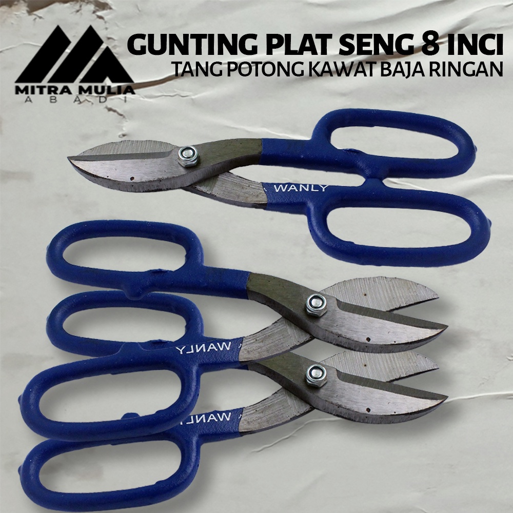 Tang Potong Kawat Baja Ringan-Gunting Plat Seng 8 Inci l Tinman Snip /gunting seng