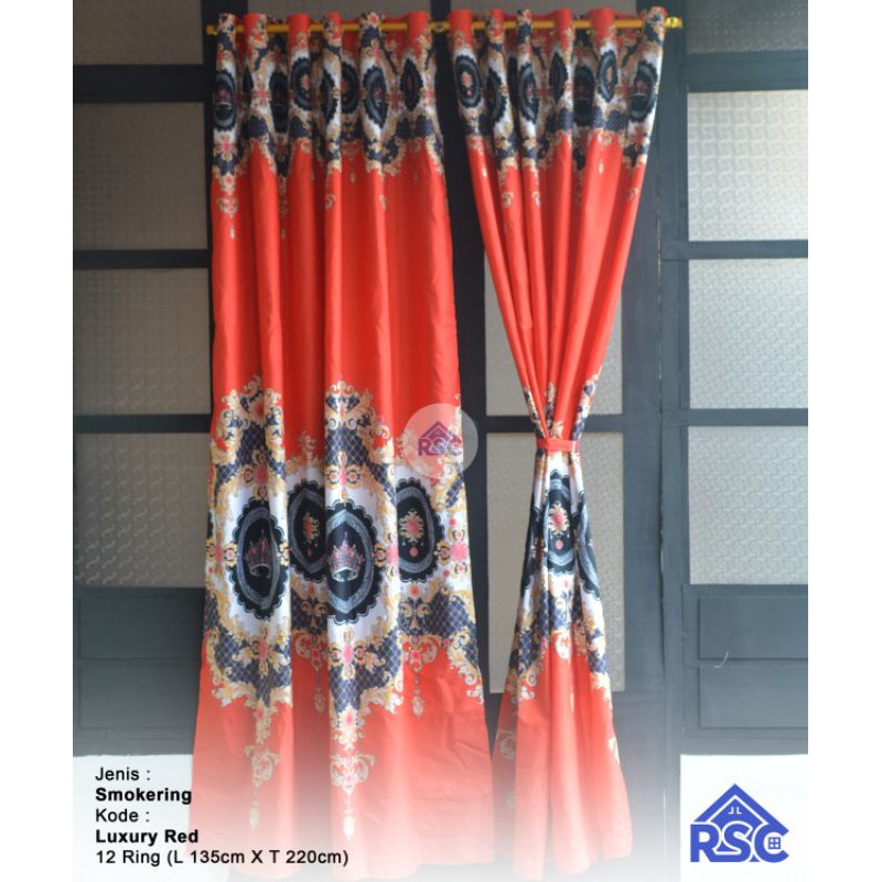GORDEN PINTU/JENDELA MODEL SMOKERING MOTIF SULTAN MERAH,GORDEN PINTU SULTAN