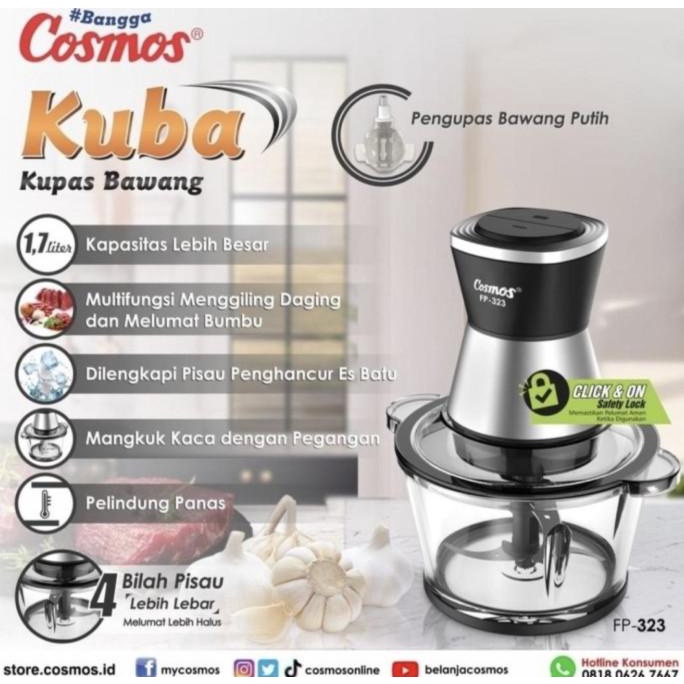 Jual promo baru!! Food Processor Chopper Cosmos 1,7 liter FP 323 KUBA
