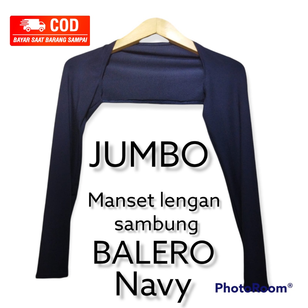 Manset Sambung Bolero Jumbo Bahan Spandek Premium Muat Sampai BB 90 kg Dalaman Baju Muslim Wanita Handsock Lengan Sambung Wanita