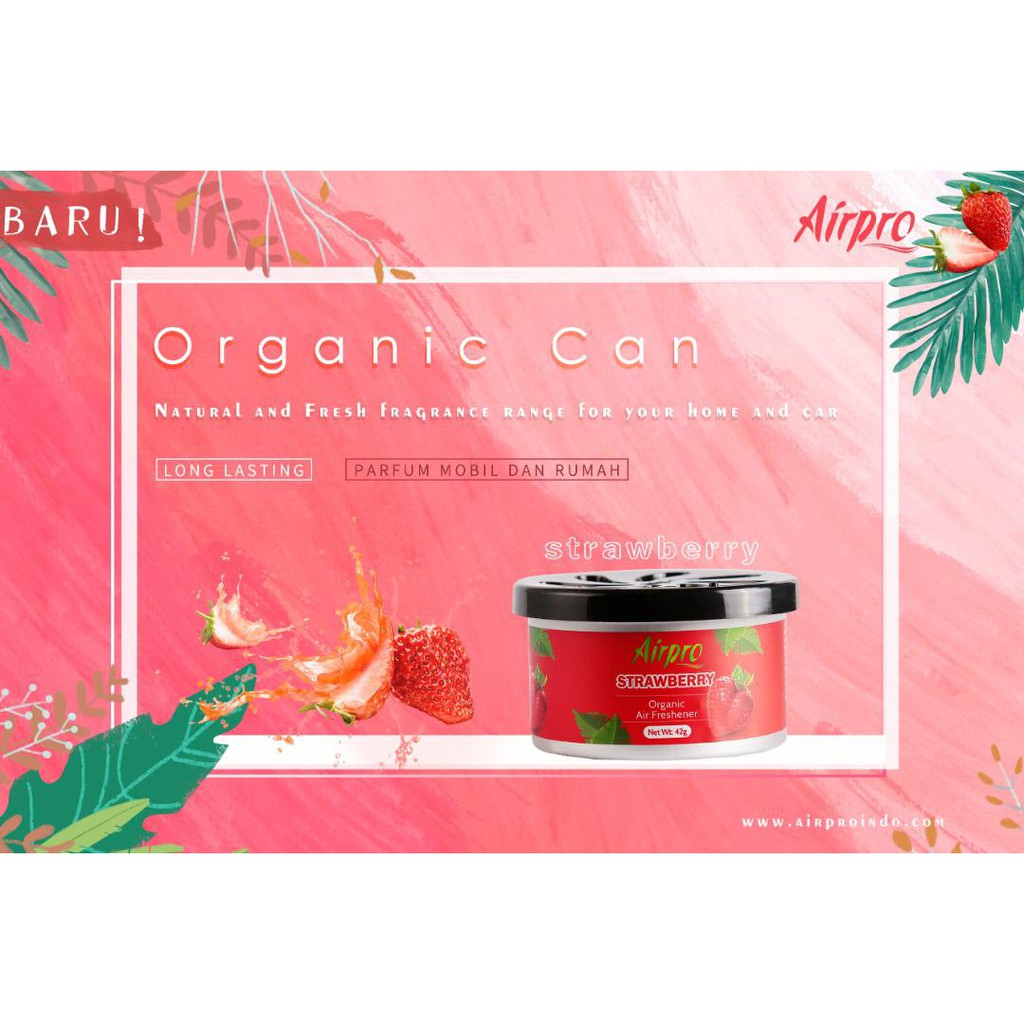 PARFUM MOBIL AIRPRO ORGANIC CAN AIR FRESHENER PENGHARUM MOBIL RUANGAN