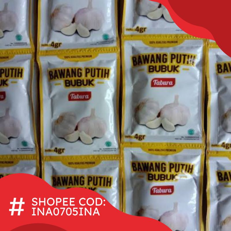 Bawang Putih Tabura 1 Renteng / Bawang Putih 500 x 12 sachet