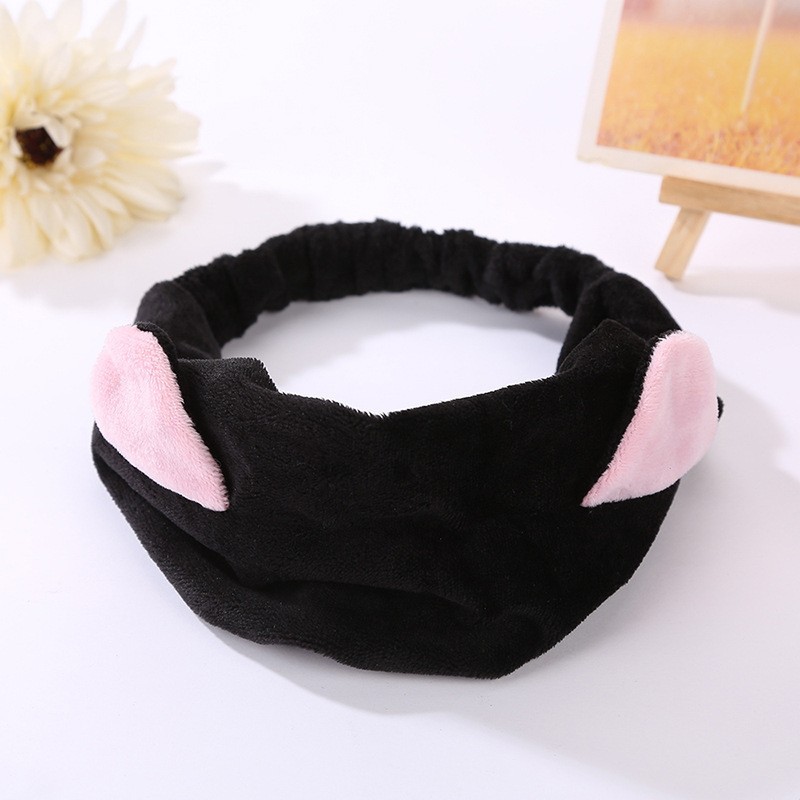 CEHB bando telinga kucing kuping headband korea facial bandana cat ear - Biru Muda