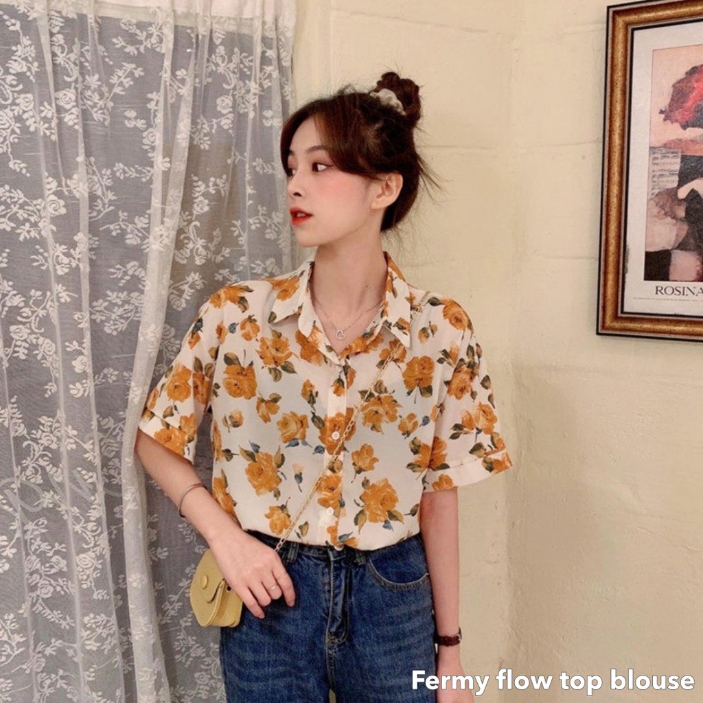 Fermy flow top blouse -Thejanclothes