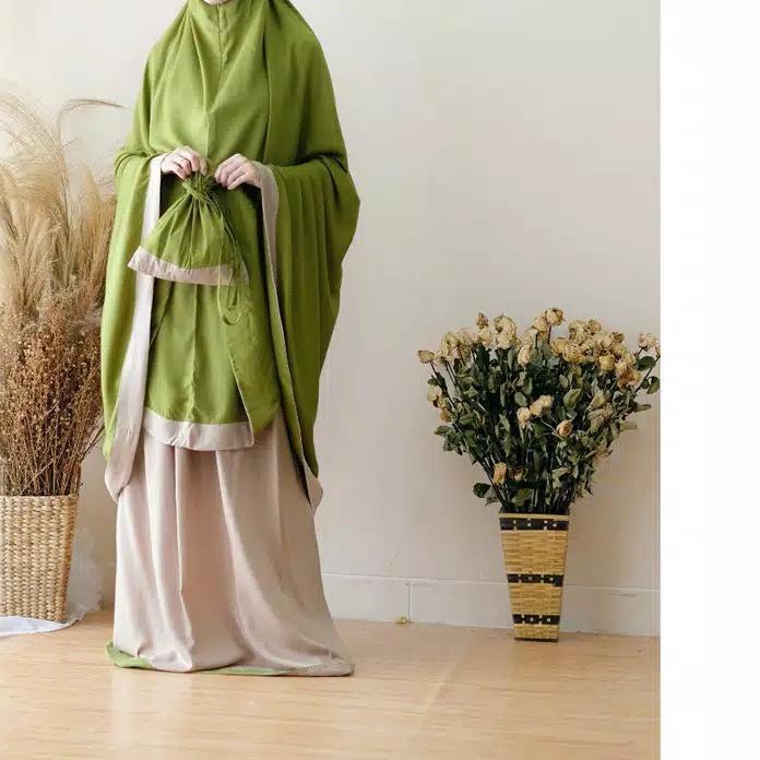 ❋ MUKENA SALWA KOMBINASI TAZBIYA MUKENA DEWASA MIKRO ✫