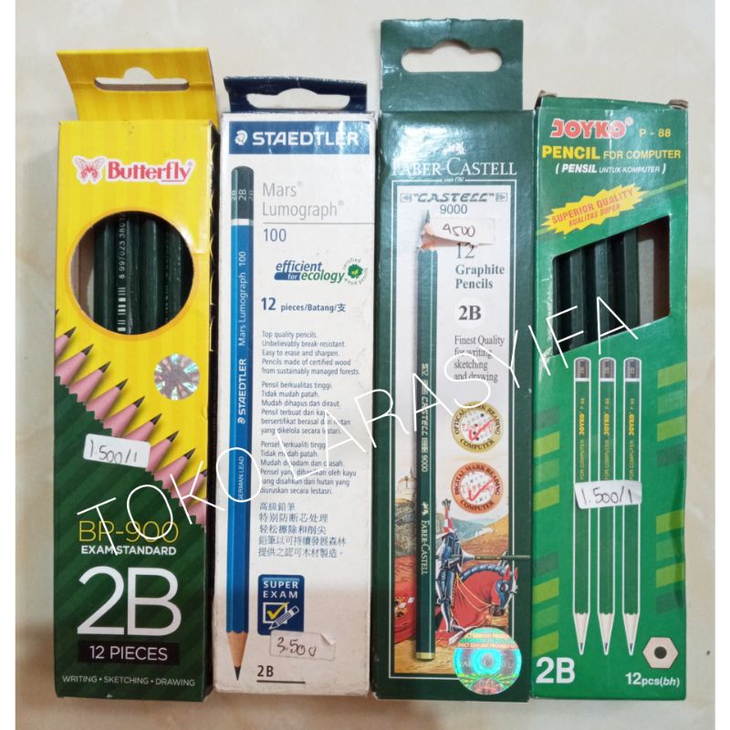 

Pensil 2B Faber-Castell/Staedtler/Joyko/Butterfly