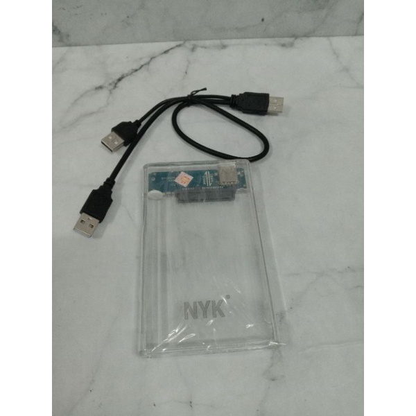 Casing HDD NYK 2.5 USB 2.0 / Casing sata external Transparan