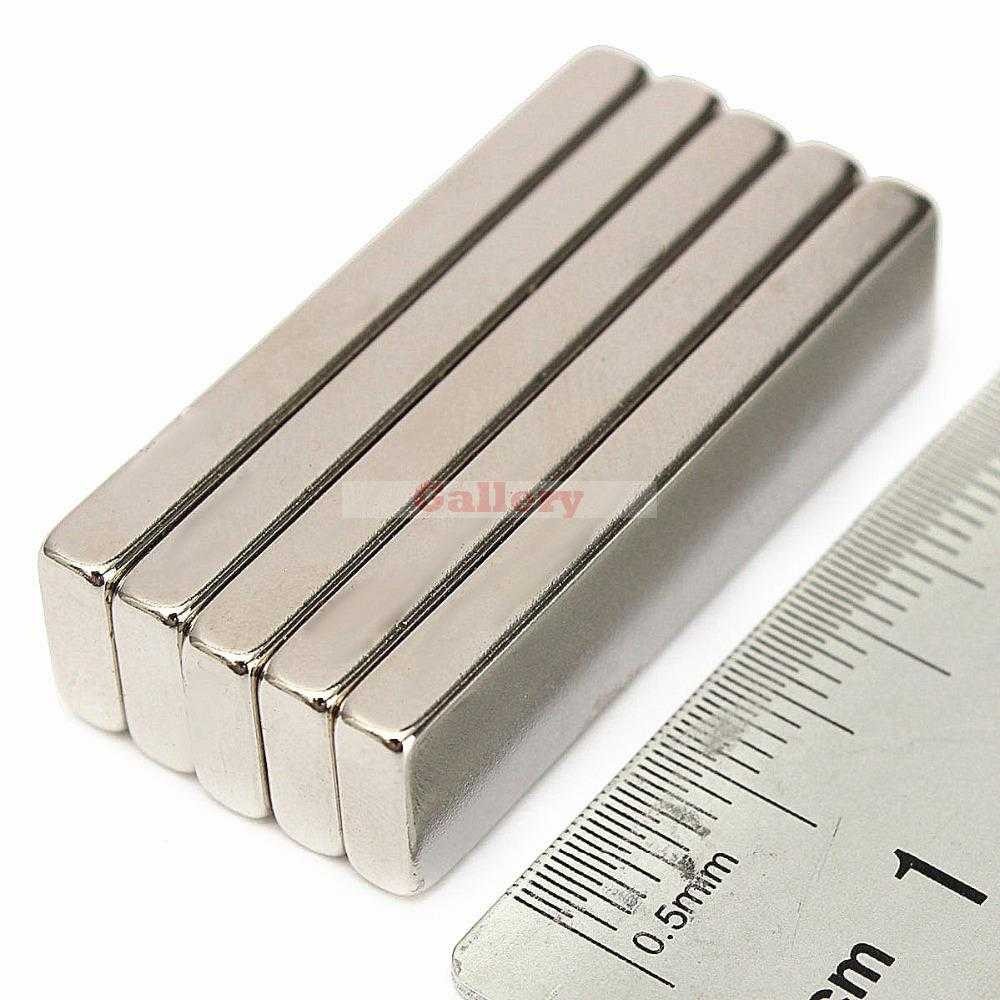 Strong Neodymium Magnet Putih Persegi Panjang NdFeB Cuboid N35 5PCS