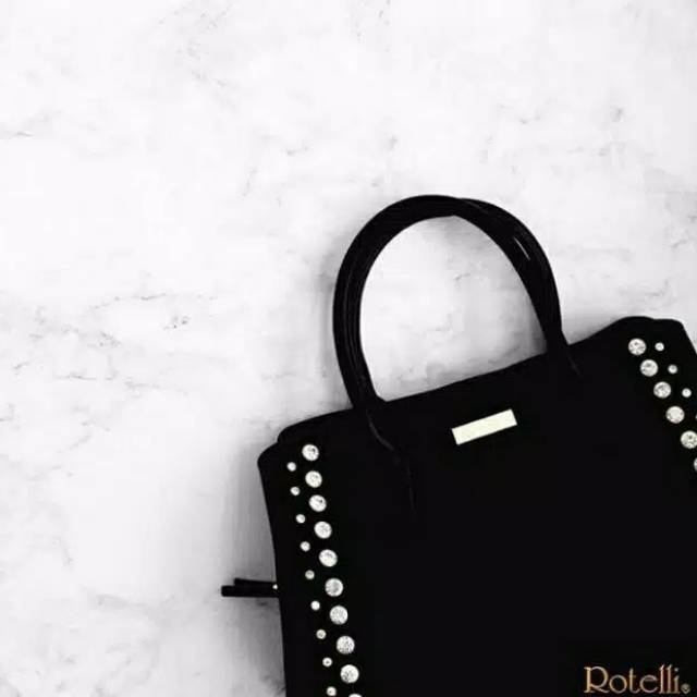 tas rotelli hitam murah