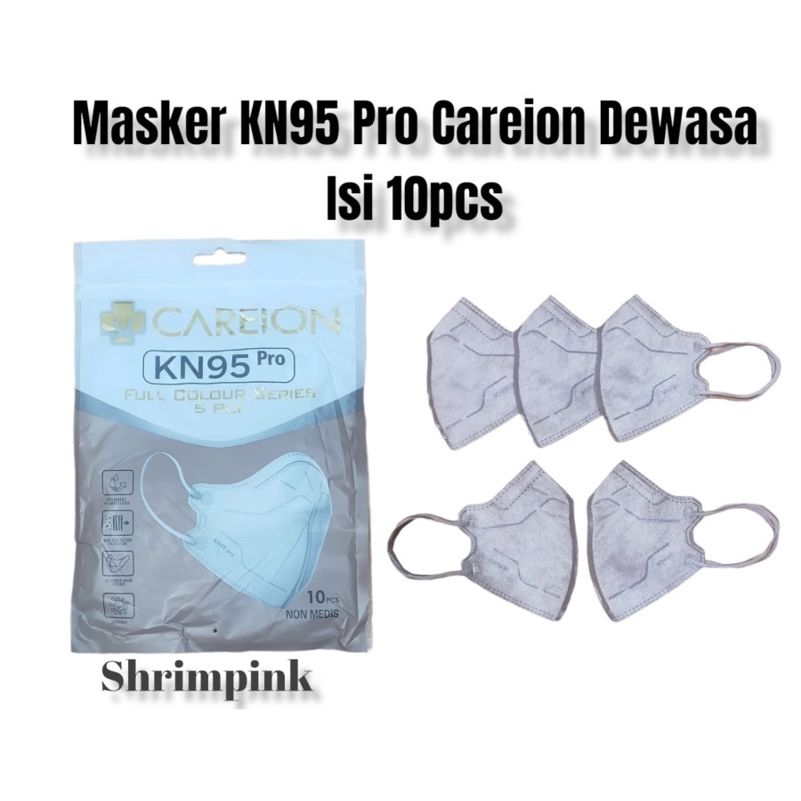 MASKER KN95 PRO CAREION EARLOOP 5PLY ISI 10PCS MASKER KN95 CAREION KN 95 PRO DEWASA WARNA WARNI ISI 10PCS