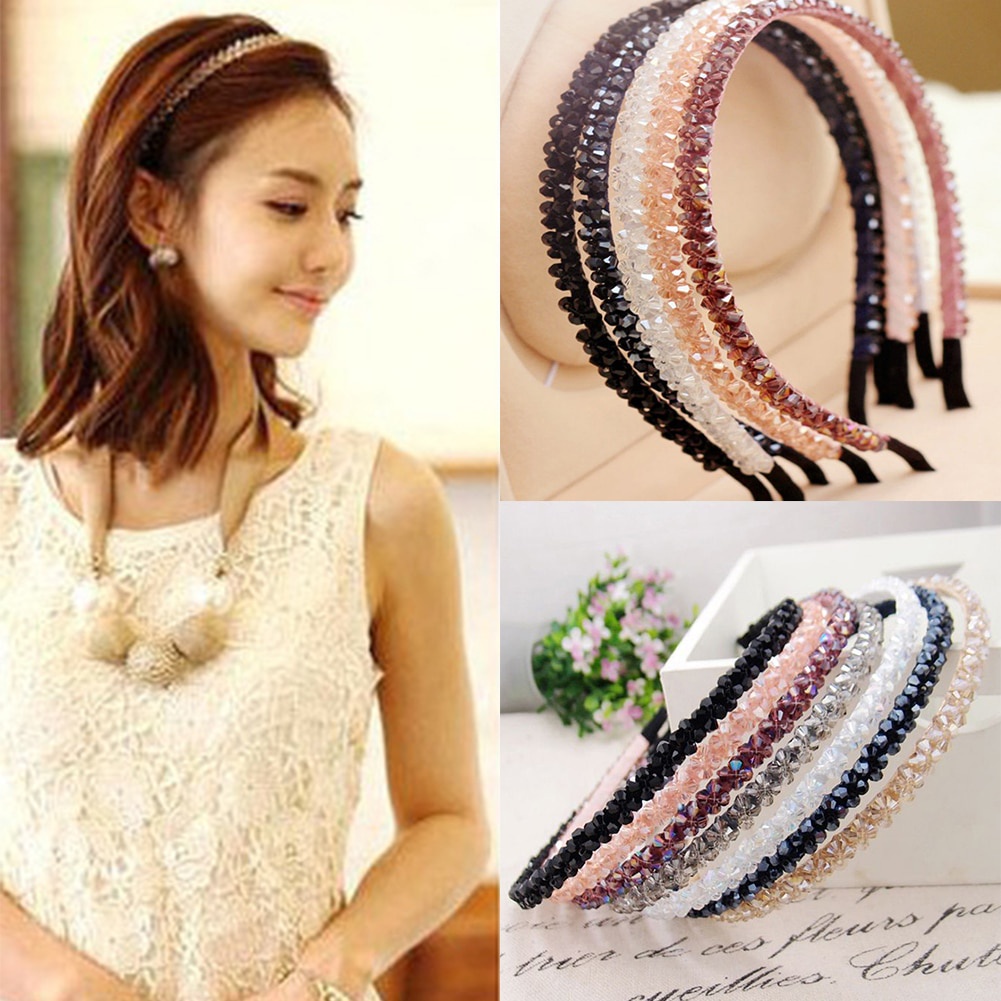 Bando Mutiara Kristal Mutiara Wanita Dewasa Rambut Korea Fashion Bandana Wanita Ikat Kepala Sederhana Gaya Lucu Headband / Korean Hair Band Head Pearl Pearls Cantik Bermotif