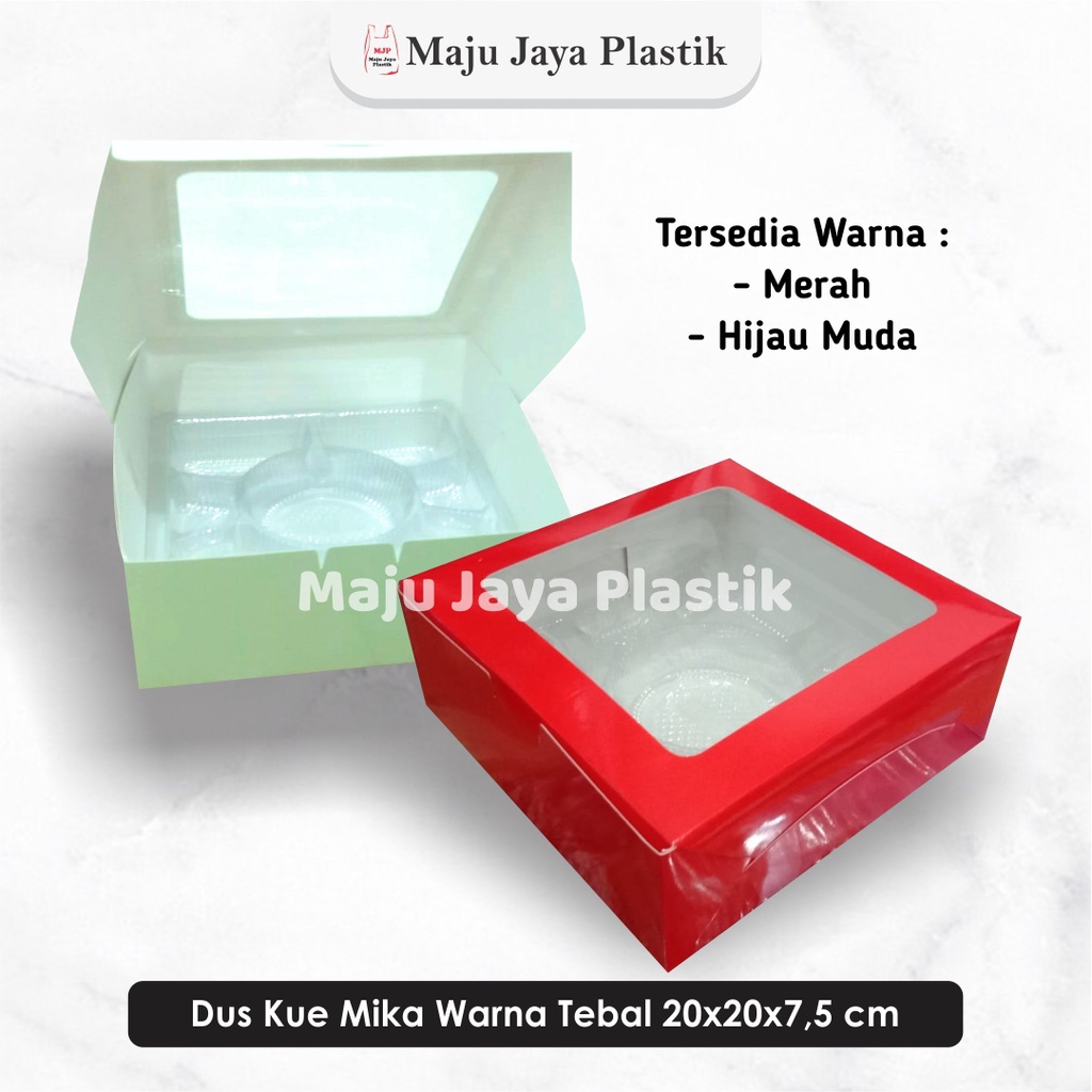 

Box Mika 18x18 20x20 22x22 Dus Kue Nasi Kotak Kue Cake Brownies Bolu Donut Spiku Kemasan Jajan Tebal