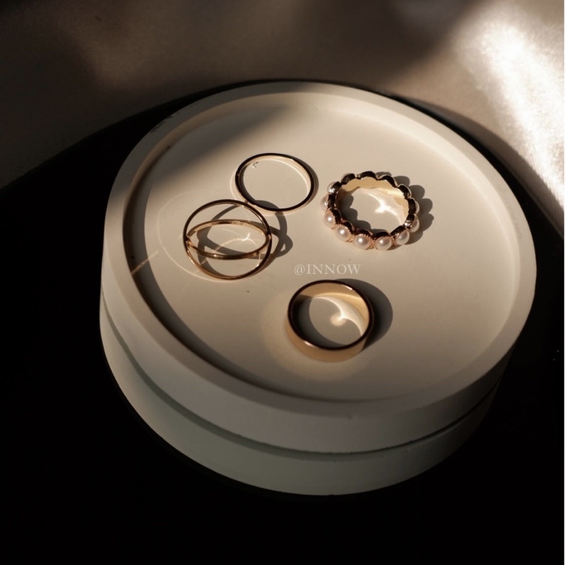 CINCIN Set Iris/ Set Ring 4 pcs/ Stacked Ring/ Fashion/ Vintage/ Aesthetic/ Cute Ring/ Cincin Korea/