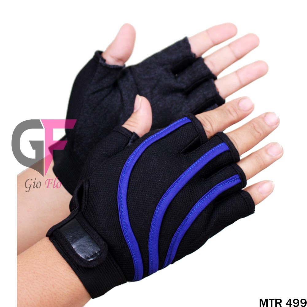 GIOFLO Sarung Tangan Motor Lis Pendek Blue / MTR 499