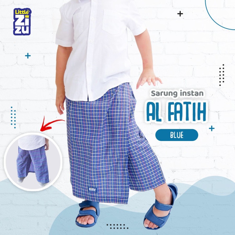 Sarung Anak Sarung Celana Instan Al Fatih by Little Zizu Original Sarcel Motif Kotak