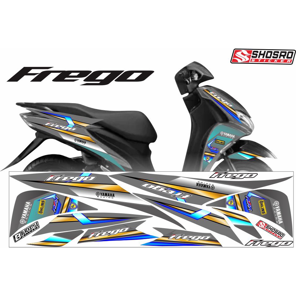 STIKER MOTIF LIS CUSTOM / COD STICKER VARIASI MOTOR YAMAHA FREEGO STRIPING VARIASI/STICKER CUSTOM VA