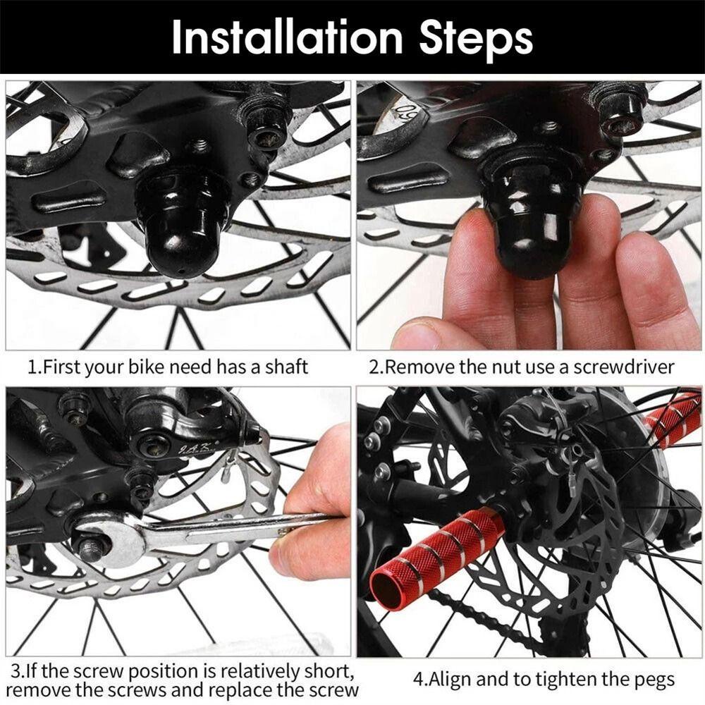 R-FLOWER 2pcs Pedal As Sepeda Anti Slip As Depan Belakang MTB Bike Footrest Lever Cylinder Grip