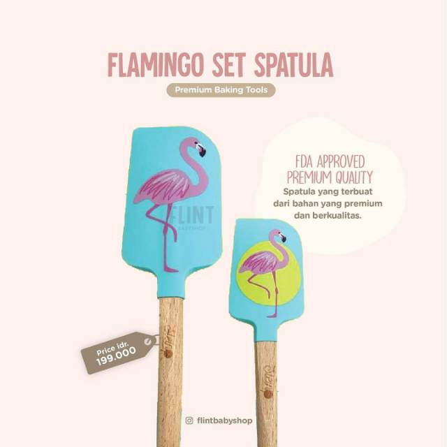 Steincookware stein cookware spatula set flamingo muffin rainbow 2pcs premium baking FDA approve