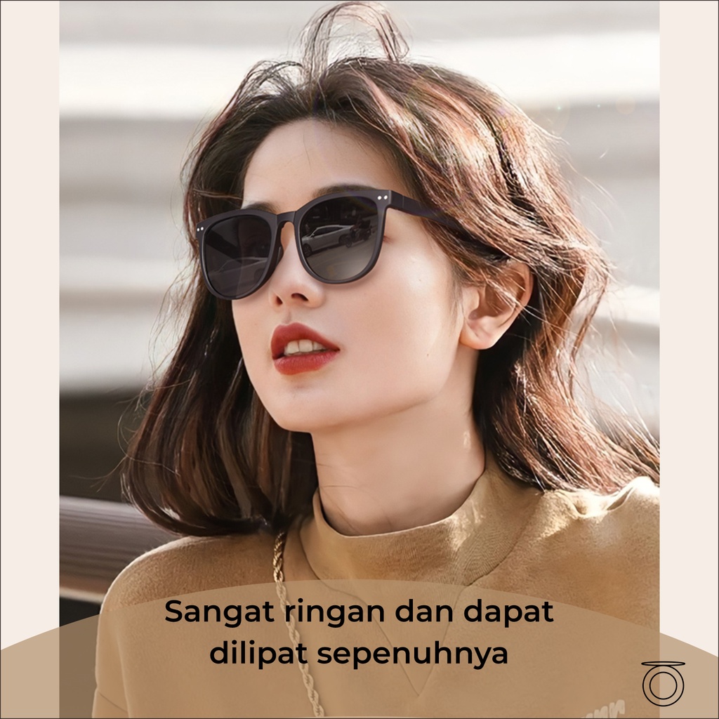 Kacamata Hitam Lipat Sunglasses Foldable Anti UV Pria Wanita Ringan Lentur （Free Hardcase)