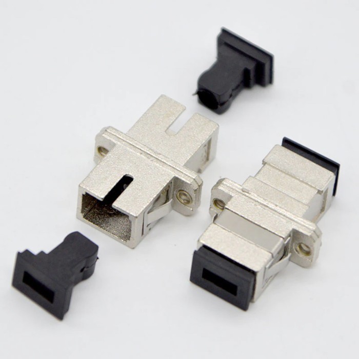 Adapter Fiber Optik Coupler SC SC Metal Connector Fiber Optic 500 PCS