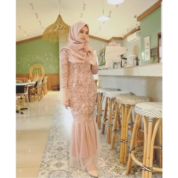 Gamis Perempuan Dewasa Terbaru Maxi Christalia Matt Brokat Furing tille Ukuran Jumbo Model Kekinian Good qualty premium