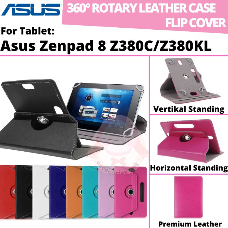 Asus Zenpad 8 Z380C Z380KL Rotary Case Leather Flip Casing Book Cover Kesing