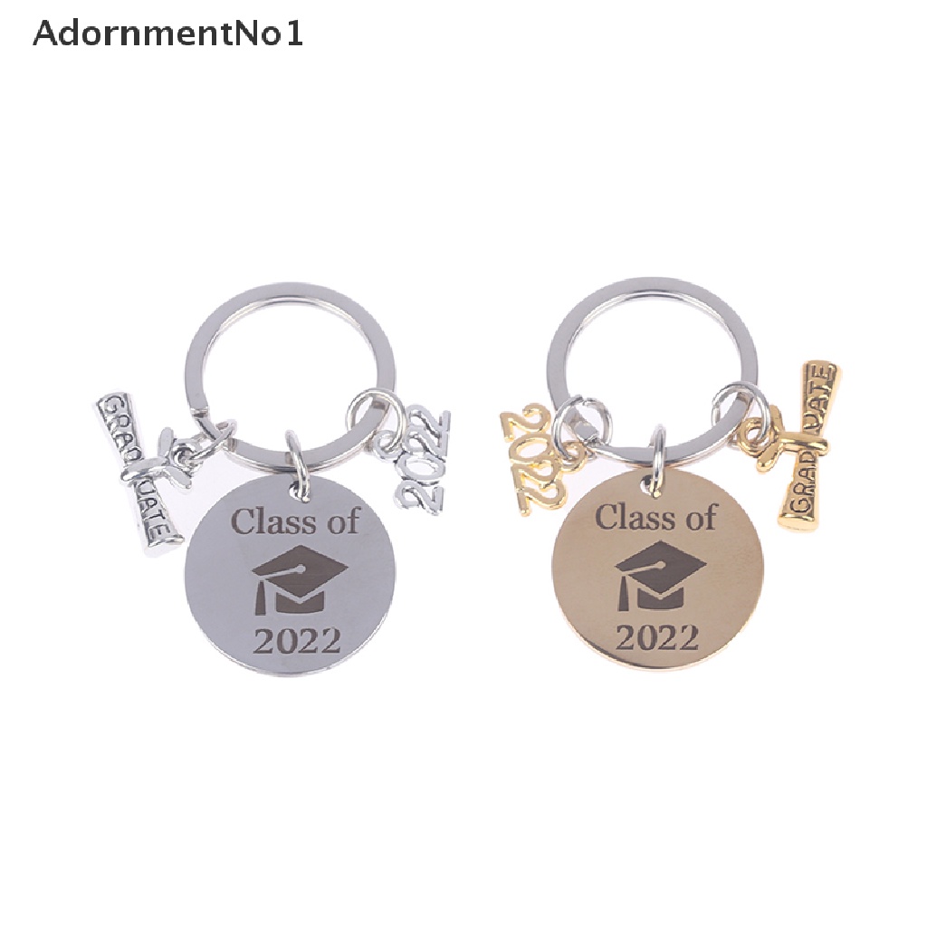 (AdornmentNo1) Gantungan Kunci Stainless Steel Motif Graduate 2022 Untuk Souvenir