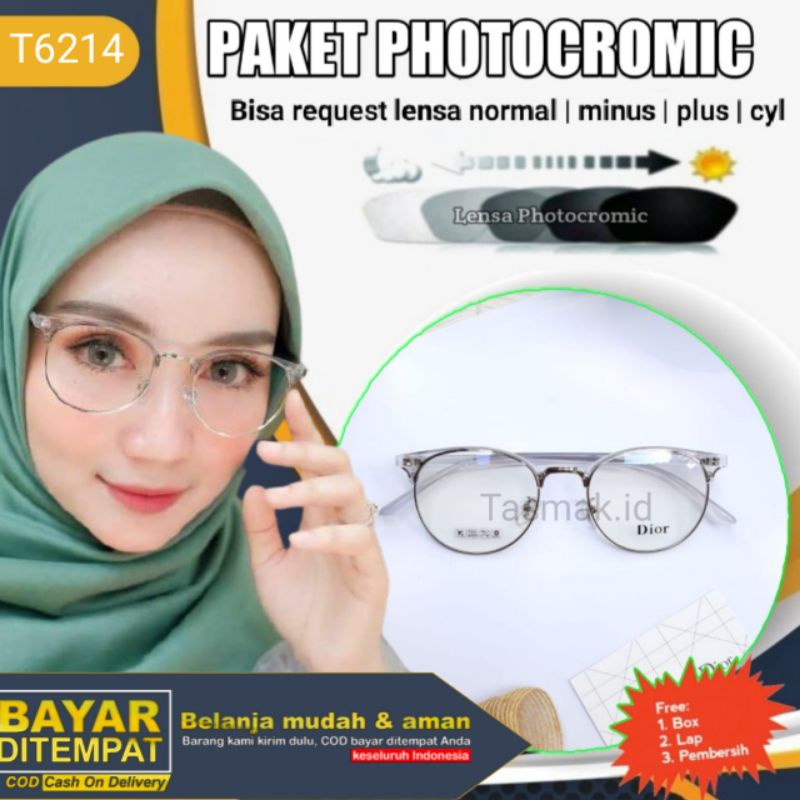 kacamata antiradiasi | Kacamata Photocromic Kacamata wanita T6214