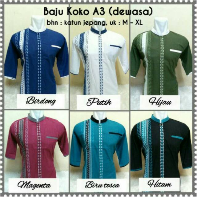Baju koko lengan pendek A3