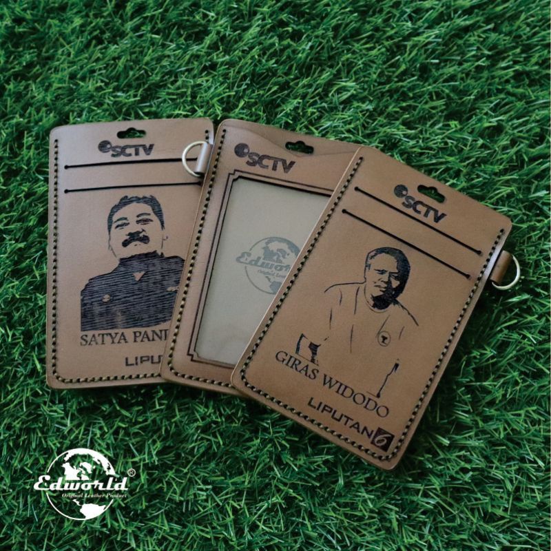 

Id card holder kulit asli 3 lapis custom nama