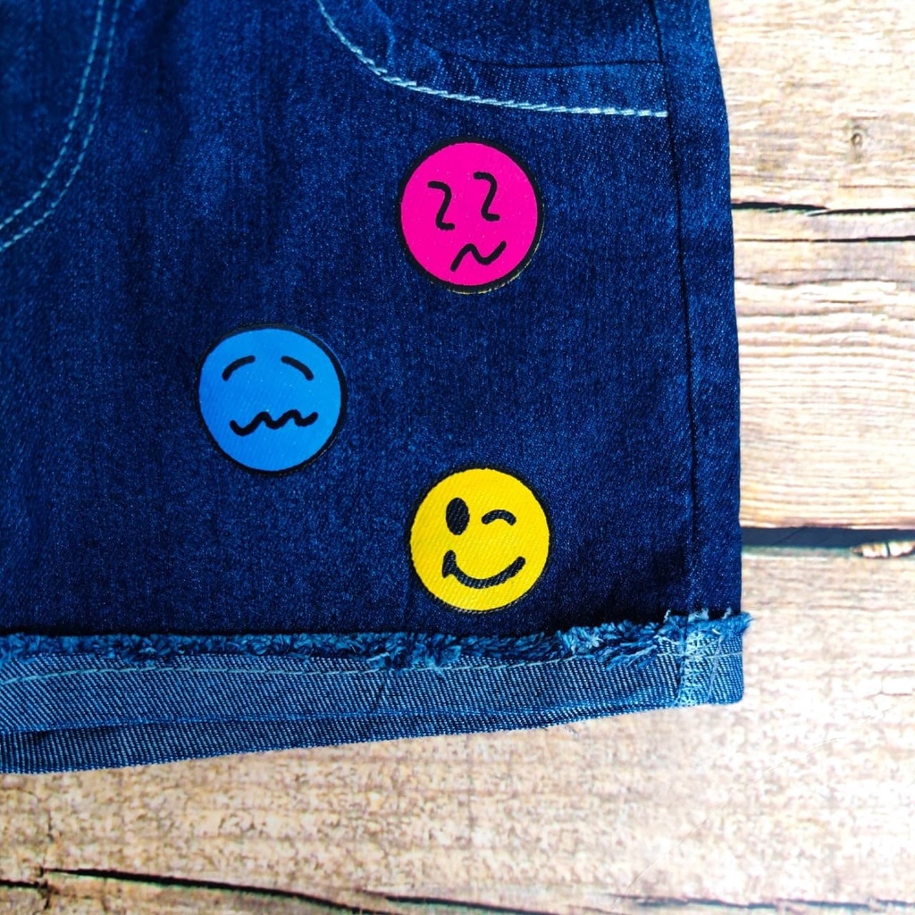 Promo !! Celana anak perempuan import / Hot pants emoji smiley six ukuran 2-4 tahun