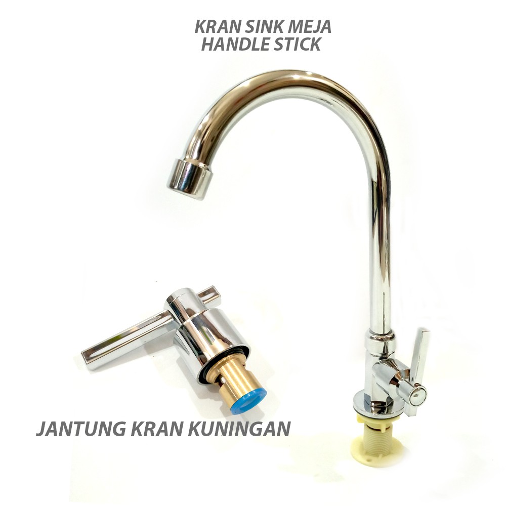 Kran Cuci Piring meja / Kran Air Angsa tancap Kran sink meja Angsa 1/2inch