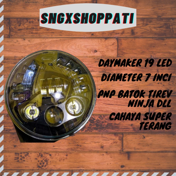 LAMPU DAYMAKER 19 LED 7 INCI MURAH PNP CB GL MP TIGER