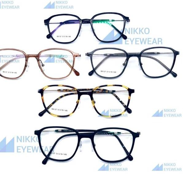 Barang's specialh Frame Kacamata 6137 Premium , Gratis Lensa Minus, Kacamata Korea, Kacamata antirad