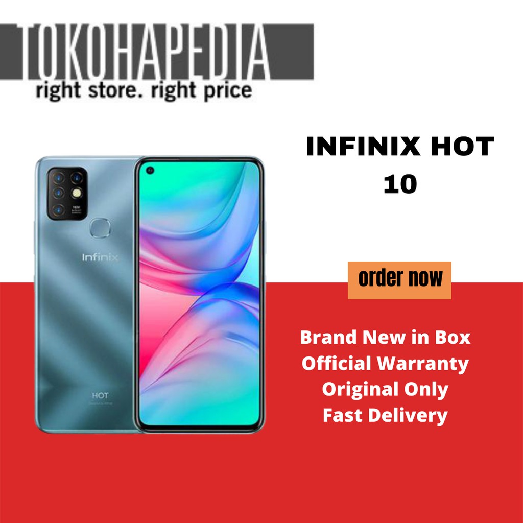 INFINIX HOT 10 4GB 64GB 6GB 128GB GARANSI RESMI