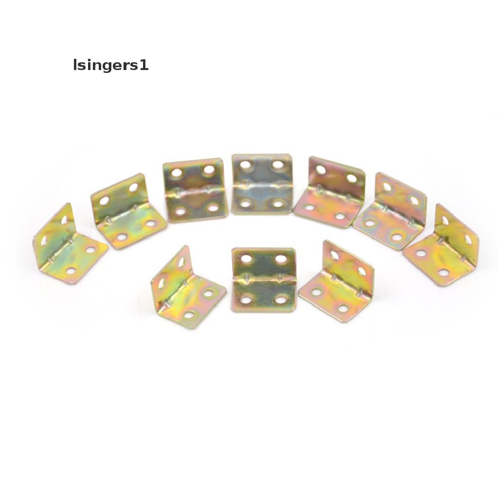 (lsingers1) 10pcs Bracket Siku 90 Derajat Bahan Metal Ukuran 25x25 X 16mm