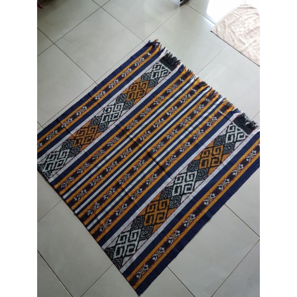 ELPHI Kain Tenun Toraja Salur Coklat Gold Tenun Sulawesi