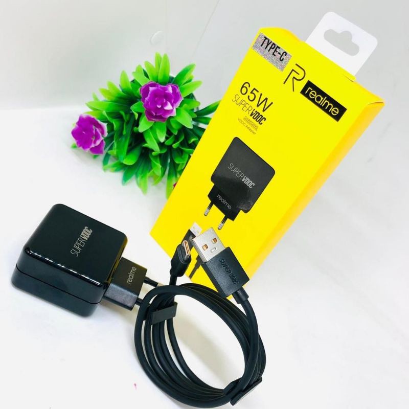 TRAVEL CHARGER REALME 65W TYPE-C SUPERVOOC CASAN REALME SUPER VOOC 65 TIPE C