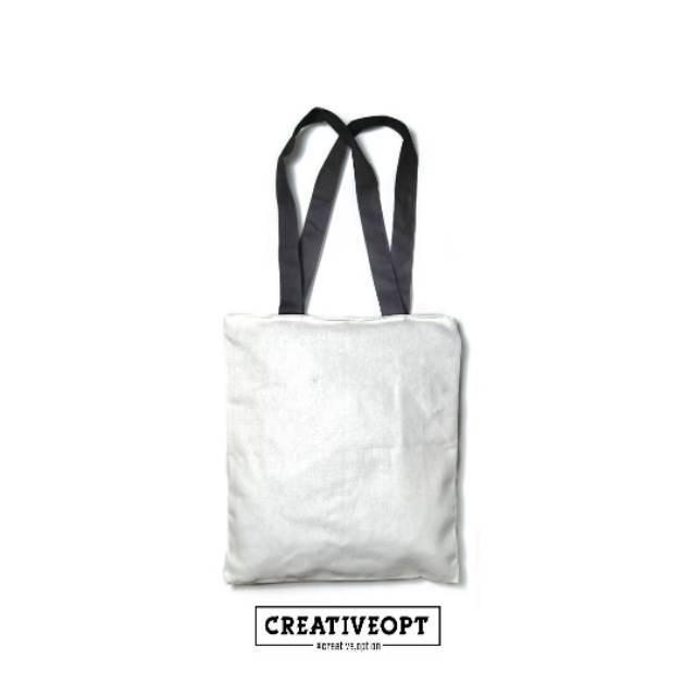 TOTEBAG PUTIH POLOS #1 | Resleting | Canvas | Unisex | Tote Bag Murah