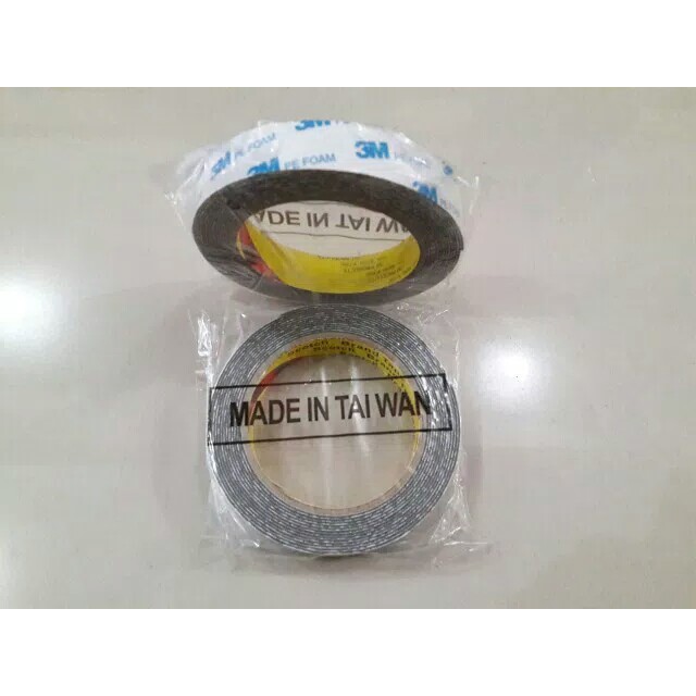 

Perekat Double Tape 3M PE Foam 2cm 20mm x 4M - Isolasi BB Busa Putih Automotive