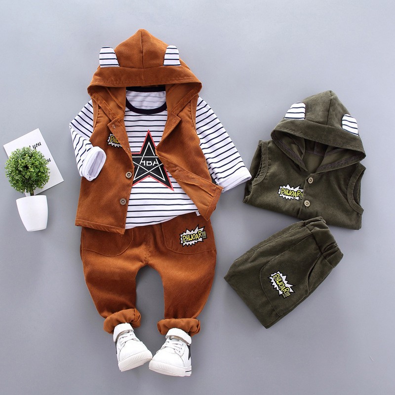 CHUBBI 49 Setelan Anak Laki Hoodie Line Corduroy Star